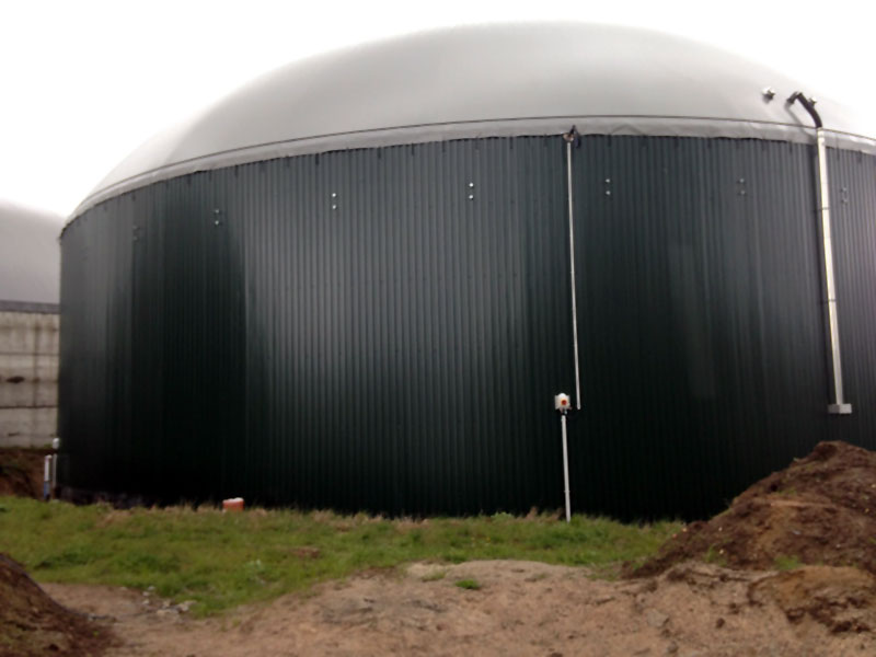 Biogas Fermenter Erweiterung: Biogasanlage Repowering und Zubau durch neuen Fermenter, Behälter