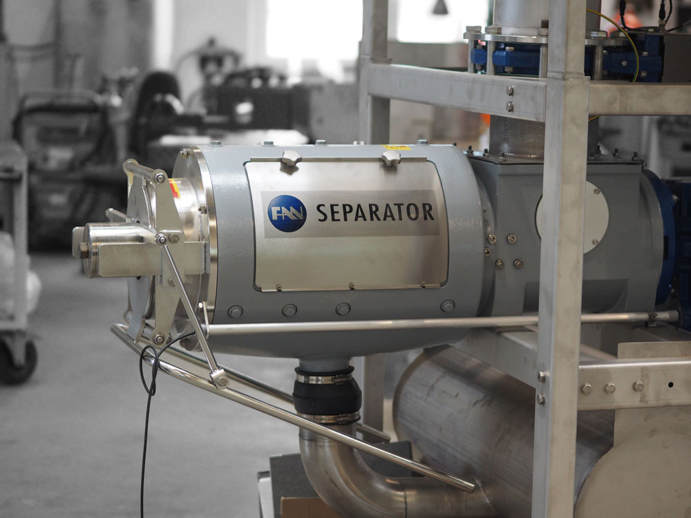 Separator 1000-Biogasanlage Gülle separieren - Biogas Separator stationär- Gülleseparation, mobiler Separator, Separationseinheiten, mieten, kaufen, gebraucht