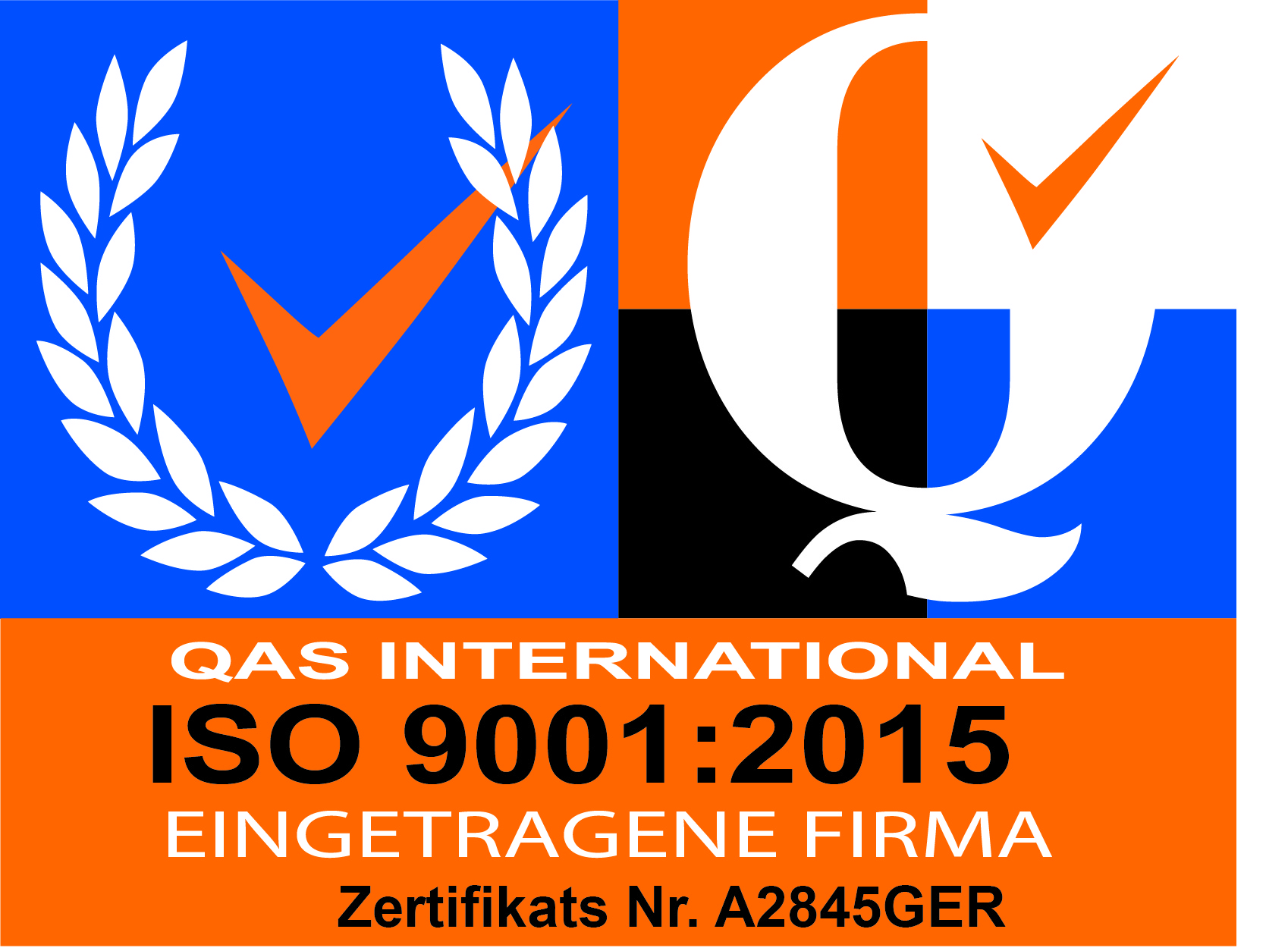 Logo ISO 9001: 2015 Zertifizierung für Biogasanlagen Herstellung
